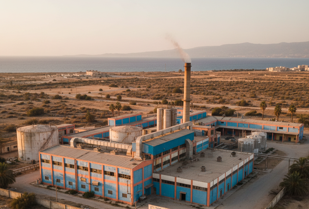 Naqaa Altharaa factory entrance in Ain Zarah, Tripoli